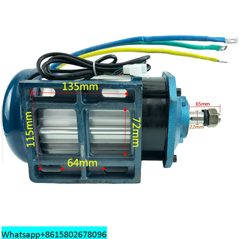 Electric tricycle motor pure copper brushless mid mounted high-power motor 60v72V1500w2000w3000W