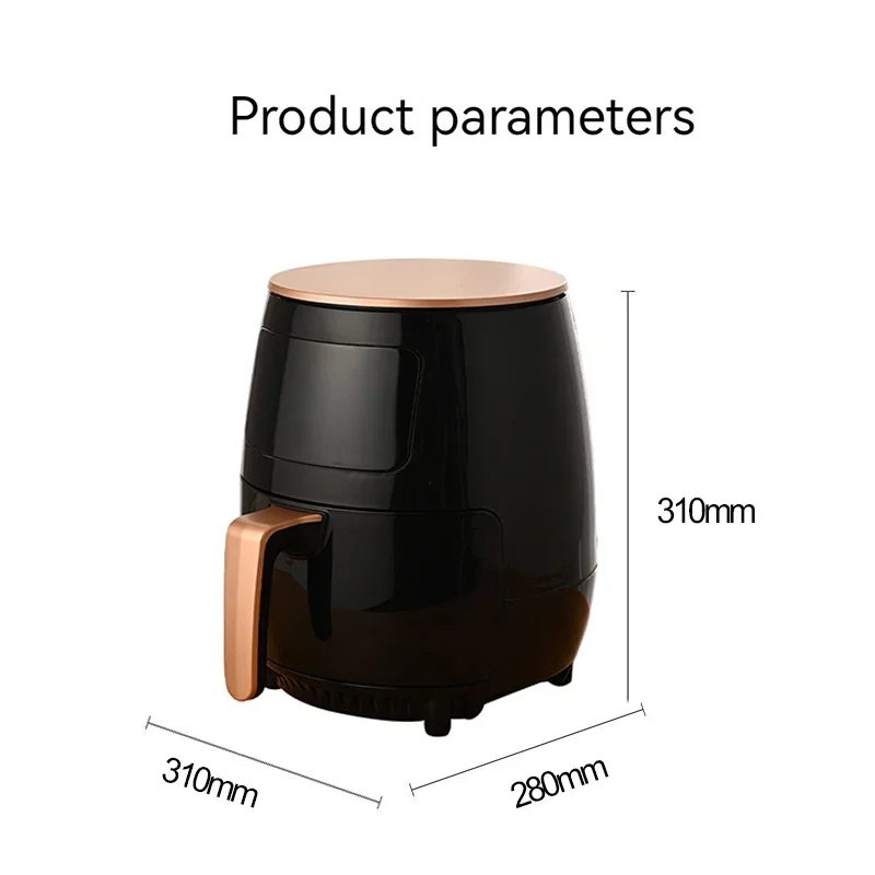 Air fryer 3L4L5L6L Digital intelligent baking grill dehydrating pizza machine Energy saving see-through electric deep fryer image 4