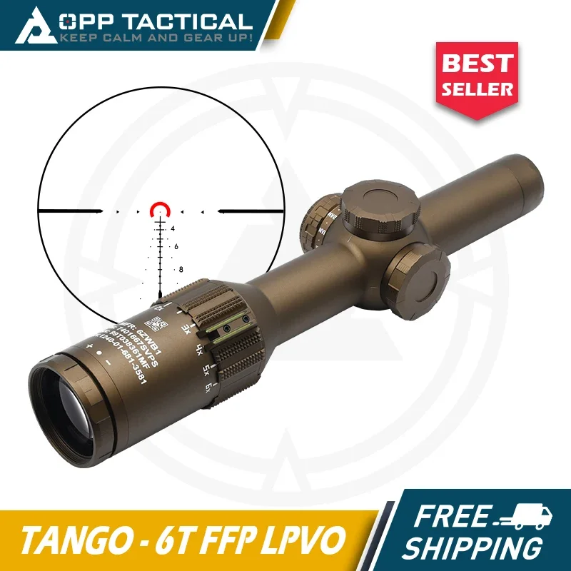 

Тактический оптический прицел Evolution Gear LPVO FFP TANGO-6T, 1-6x24 мм, 30 мм, трубка для страйкбола и охоты с полной маркировкой MilSpec