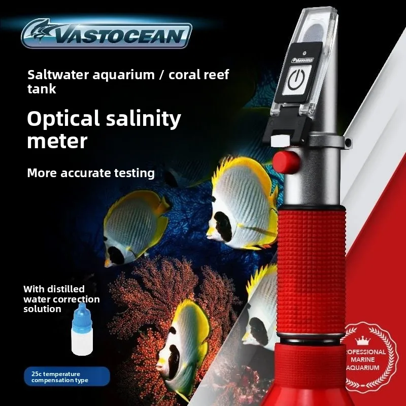 

VASTOCEAN Saltwater Aquarium Refractometer|ATC Salinity Tester&Dual Scale (SG&PPT)|Professional Tool for Marine Fish&Reef Tank