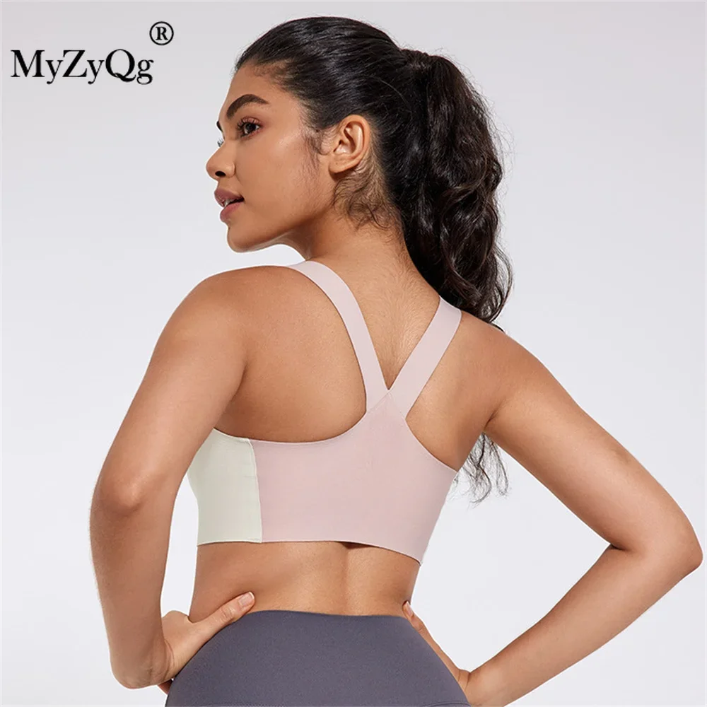 MyZyQg Women U Neck Color Collision Nude One Piece Sports Underwear Fitted Jelly Dot Gym Top Slim Fit Outwear Yoga Clothing