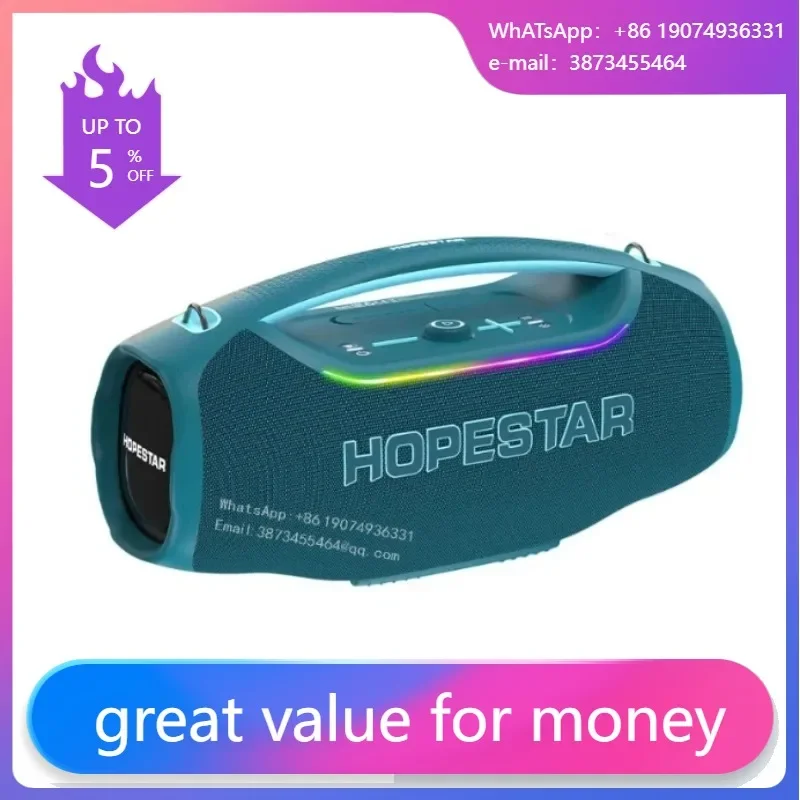

Original Hopestar A60 Ultra Outdoor Party Speaker Professional 450W Bass Powered Portable Subwoofer Wireless Connection Speaker