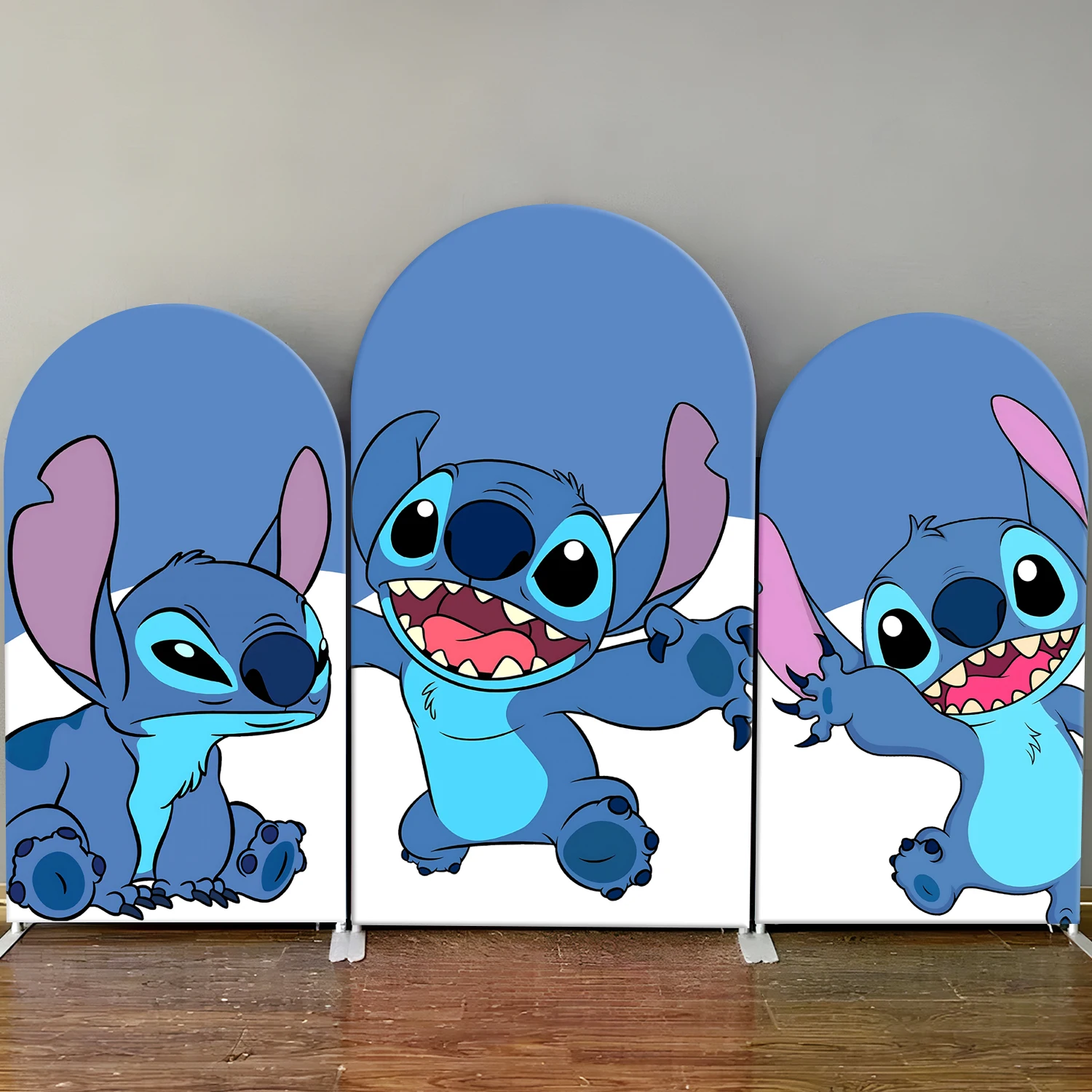 

Disney Stitch Arch Backdrop Cover Baby Boy Shower Kid Birthday Party Decor Photography Background Booth Props Elastic Fabric