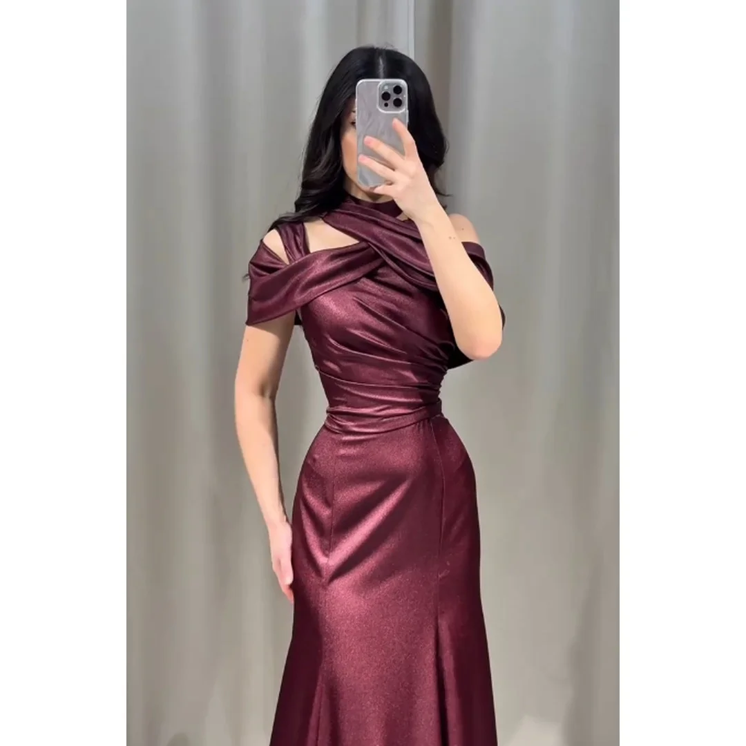 

Avery Custom Burgundy A-line Off-shoulder Sweetheart Custom Dress Dresses for Luxury Party Elegant Woman Dress 2026 Prom Dresses