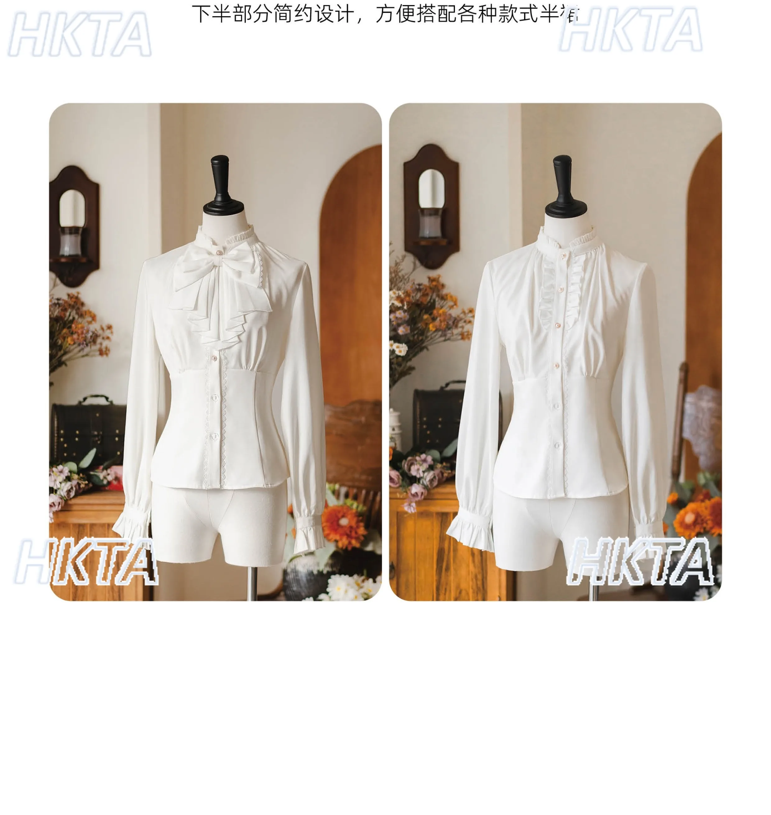 Chemise en mousseline de soie originale, chemisier Lolita, chemises blanches Vintage françaises à manches longues pour dames, nouvelle collection automne 2025