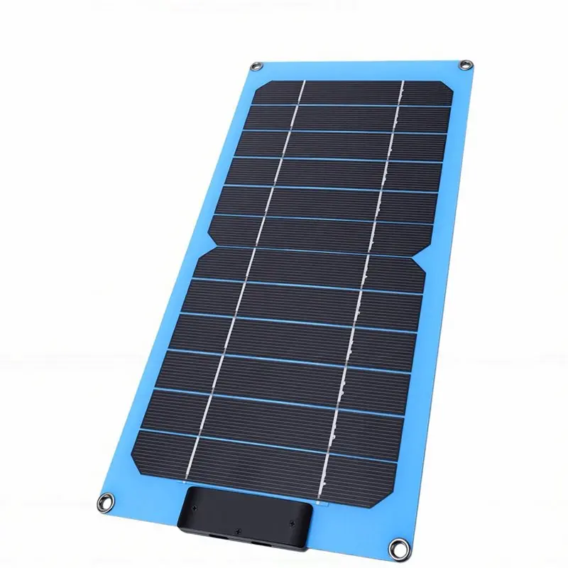 Portable 10W Solar Panel Outdoor Battery Dual USB Ports Ultra-Slim Design For Power Banks Phones Camping RV B