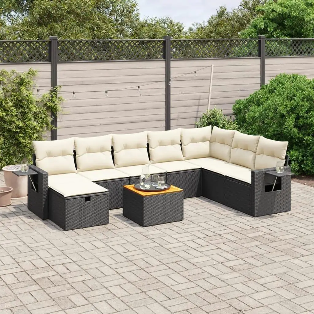 

Large Modular Black PE Rattan Garden Sofa Set Outdoor Furniture Stylish Comfortable Seating for Patio Backyard Balcony