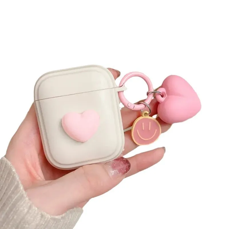 Mignon amour casque couverture pendentif Style minimaliste pour Apple Airpods 4 Bluetooth casque étui de protection pour Airpods Pro2 3 étui