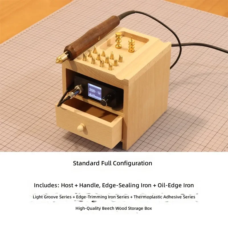 for Handmade Leather Goods Electric Ironing Machine Intelligent Temperature Control Edge Line Crimper Adjustable Pressure