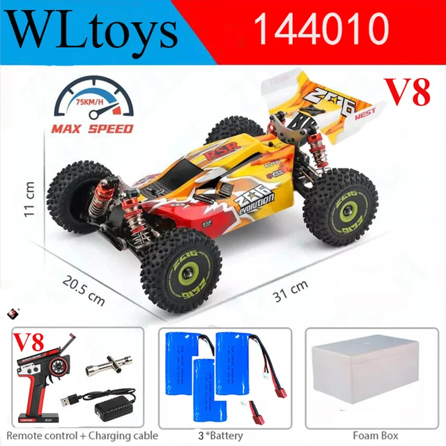 WLtoys 144010/144007 2.4G Racing RC Car 70 km/h Brushless Motor