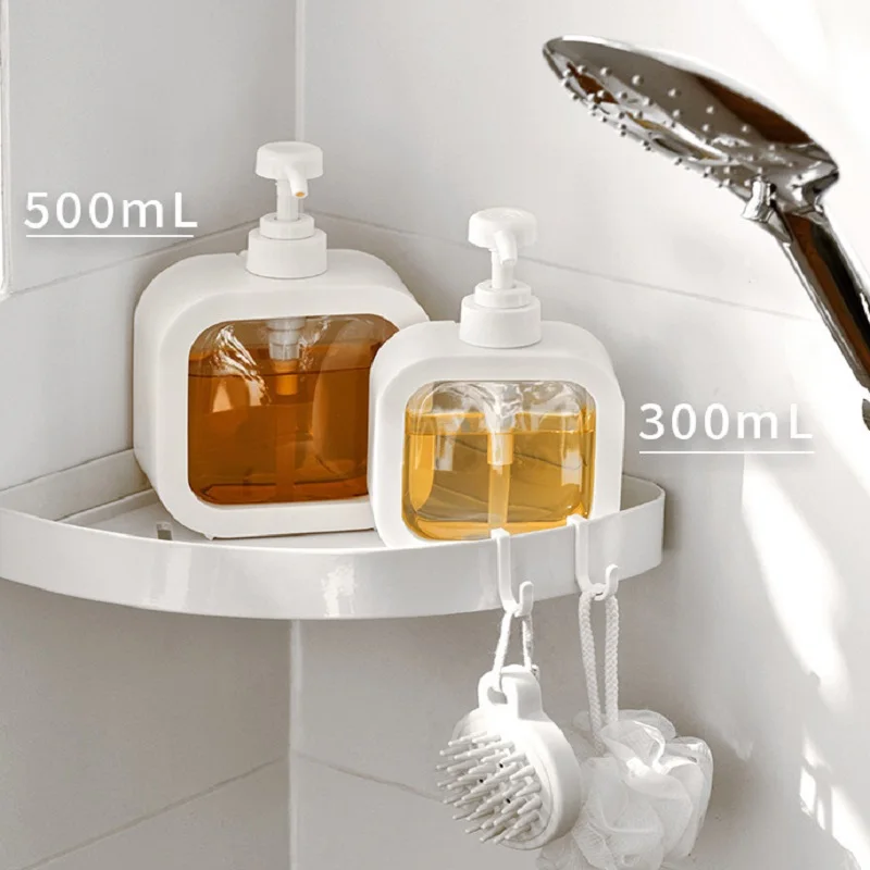 

300/500ml Bathroom Soap Dispensers Refillable Lotion Shampoo Shower Gel Holder Portable Travel Dispenser Empty Bath Pump Bottle