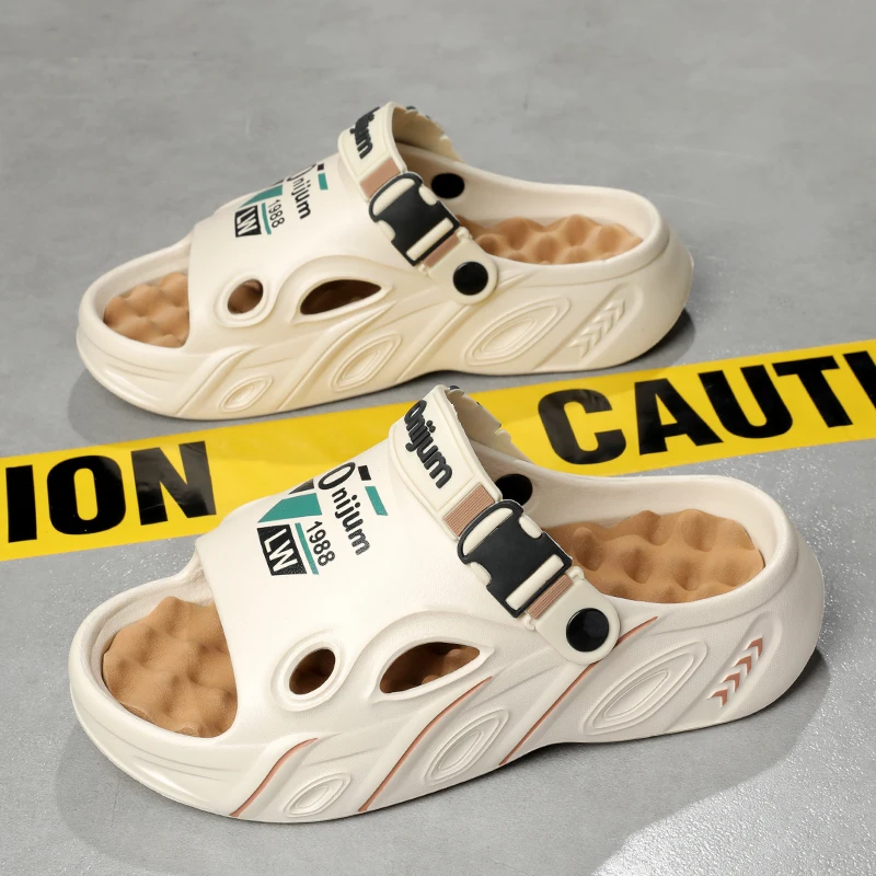 Summer Men EVA Sport Slippers Removable Heel Strap Thick Cushion Outdoor Sandals