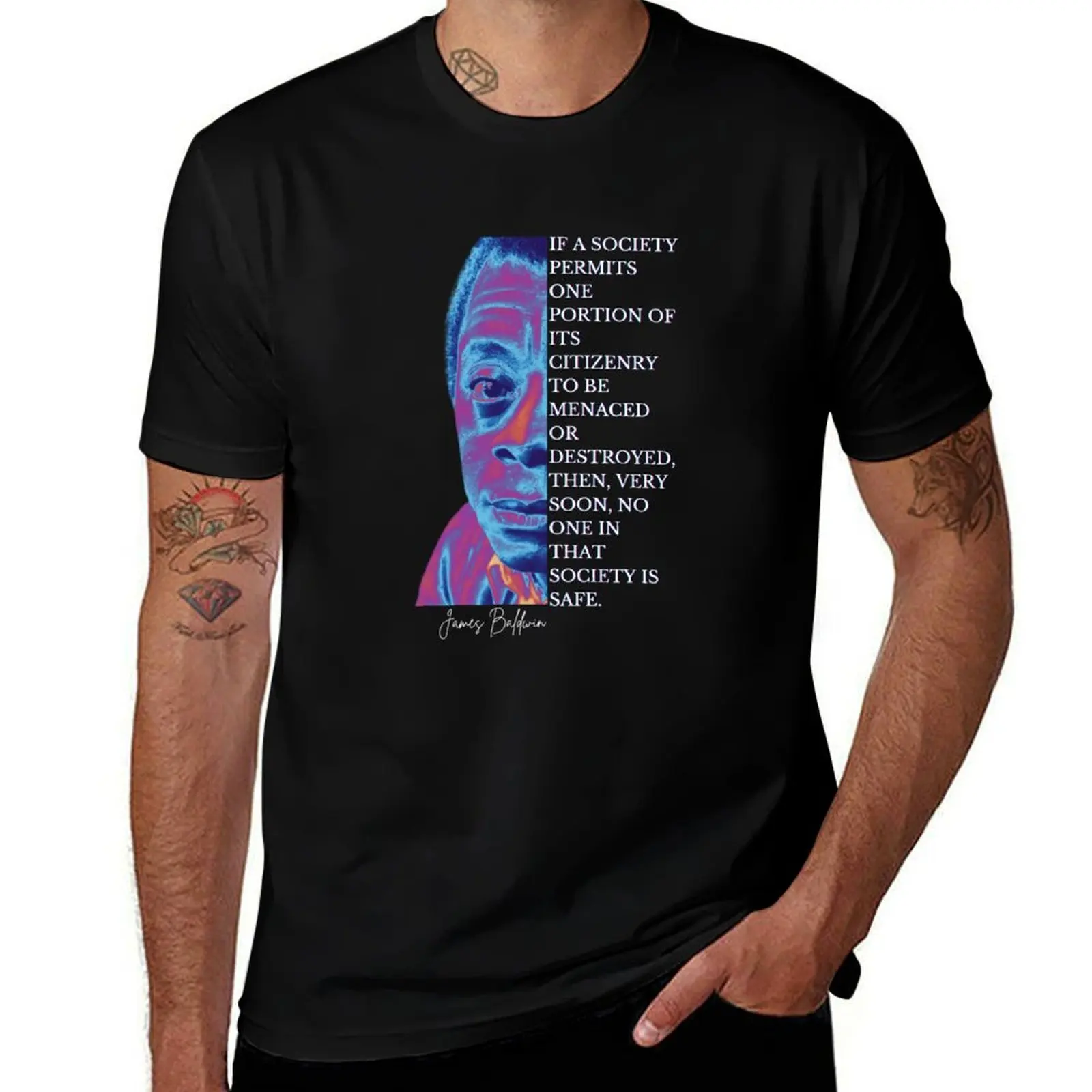 James Bladwin Quote T-Shirt Plus Size Short Sleeve T-Shirt