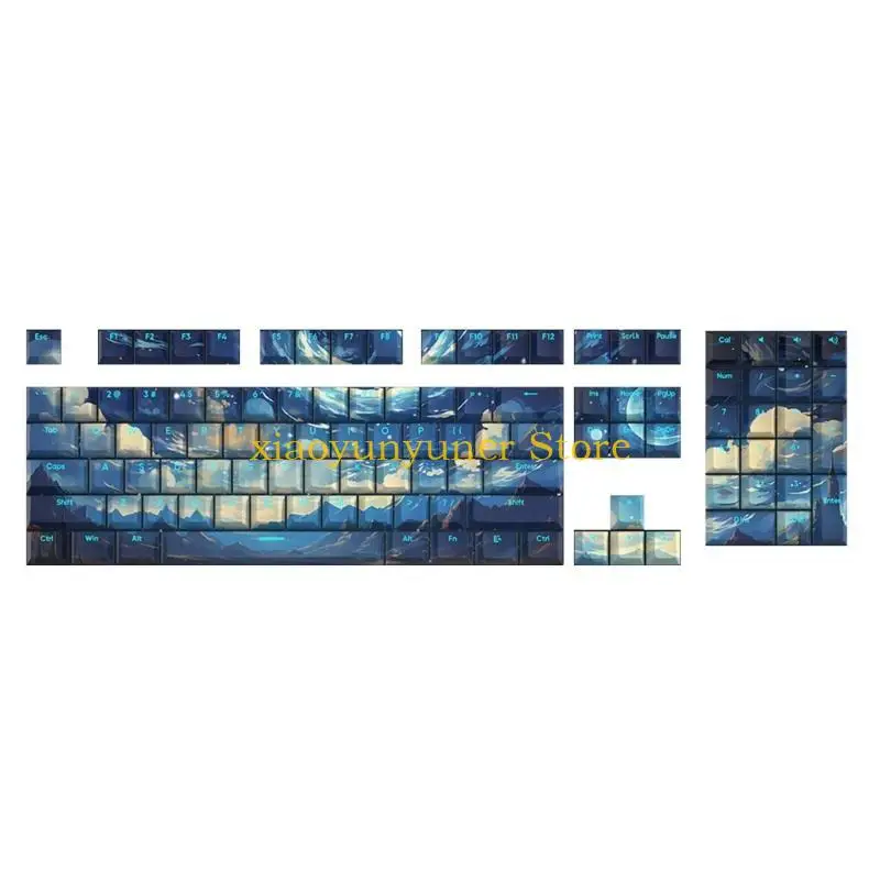 

P9JB 108PCS Gaming Mechanical Keyboard Keycaps Double Shot PBT Backlit Keycap