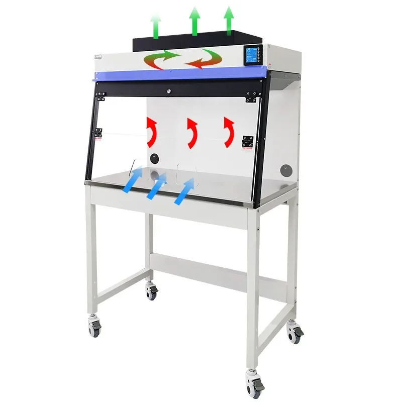 Purified gas fume hood, balance weighing hood, ductless air, all-steel activated carbon filter exhaust hood