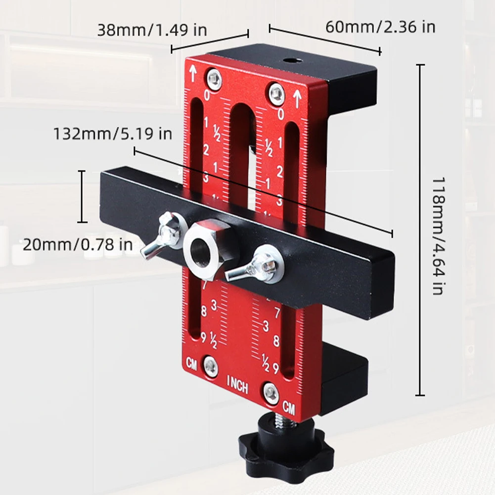 Cabinet Door Mounting Jig Hardware Door Panel Installing Jig With Sturdy Support Fixer Clamp Doweling Drilling Guide Locator