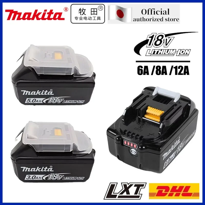 

100% 18V 6000mAh Makita Original Lithium ion Rechargeable Battery 18v drill Replacement Batteries BL1860 BL1830 BL1850 BL1860B