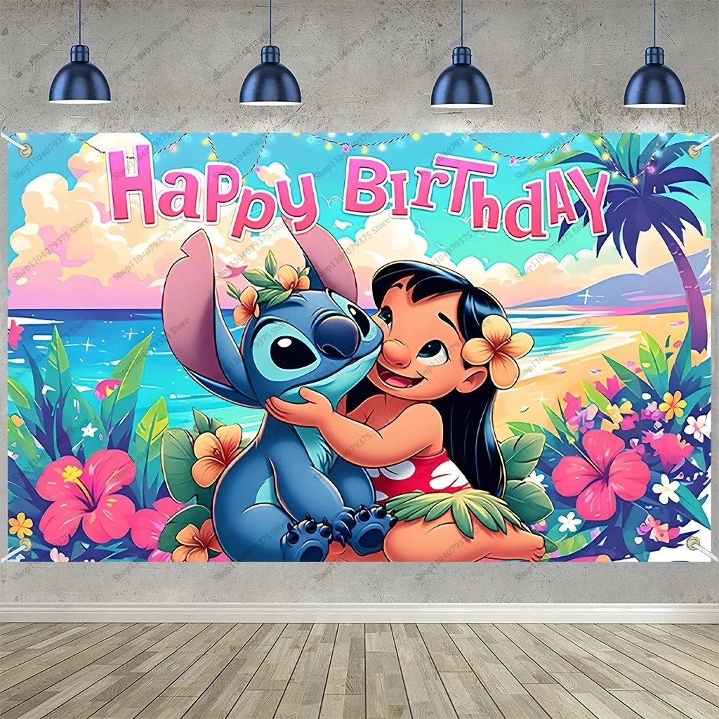 Disney Star And Stitch Background Birthday Party Photo Props Stitch Birthday Party Background Decoration Photo Booth Photography