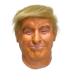 Masque de célébrité réaliste Donald Trump, couvre-chef en latex, couvre-chef américain, grand costume d'Halloween, accessoire de fête cosplay