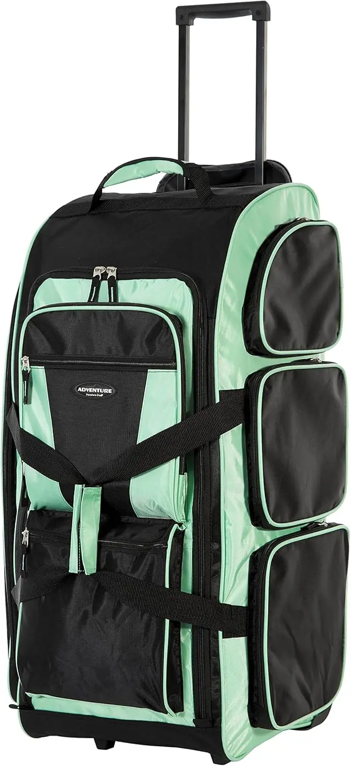 

30-дюймовая дорожная сумка-дафл на колесах с множеством карманов, прочная и вместительная, для путешествий