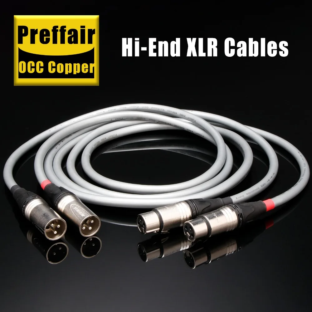

Preffair Hi end XLR Cable OCC Silver Plated Audiopjile Balanced XLR Audio Cable with Zinc Alloy 3Pin XLR Plug