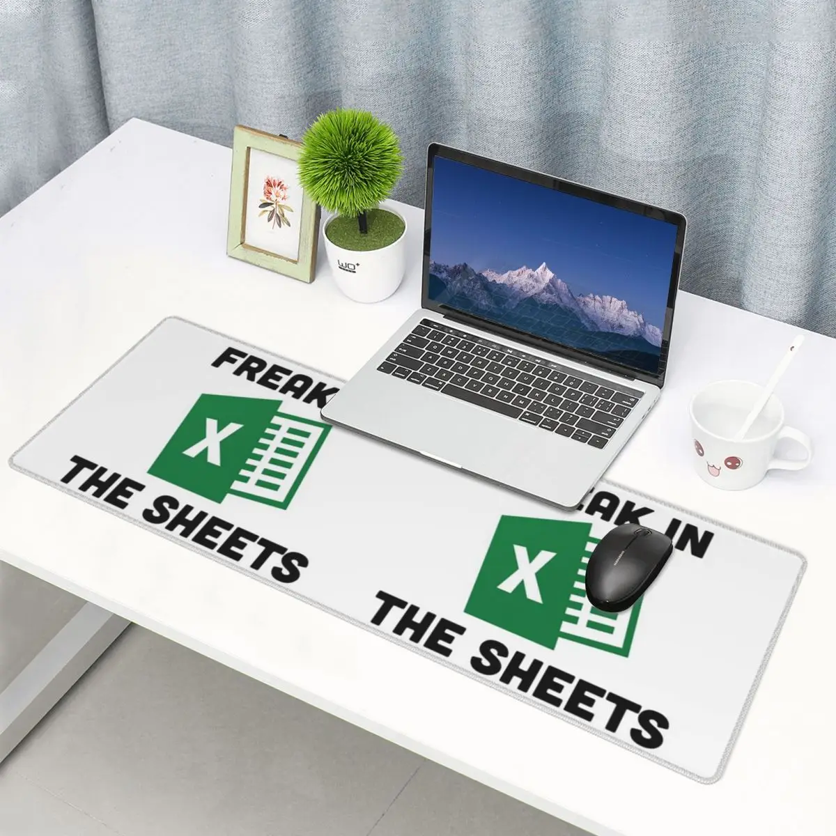 Large Mouse Pad Freak In The Sheets Funny Spreadsheet Excel Gamer PC Laptop Mats Keyboard Carpet Computer Gaming Desk Mat