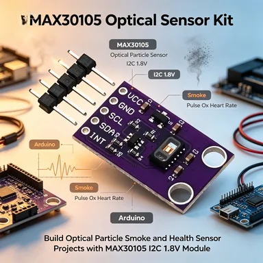 MAX30105 High-Sensitivity Particle Sensor Breakout, I2C 1.8V Smoke Detection for Arduino