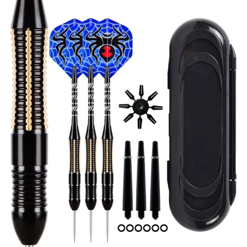 Professional Steel Darts Needle Set, Aluminum Shafts, Metal Steel Tip, Carrying Case, Easy to Use, 1Set