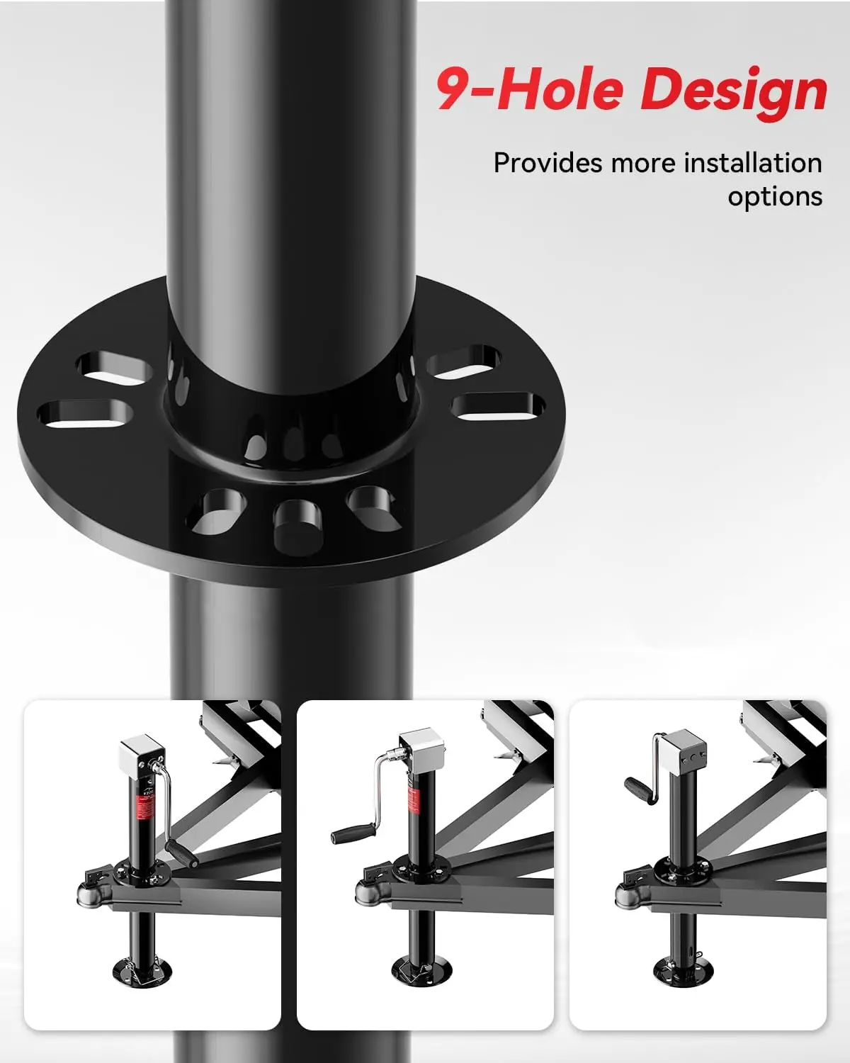 5000 lbs A-Frame Trailer Jack, Cordless Drill Compatible, 23" Lift for Utility and RVs