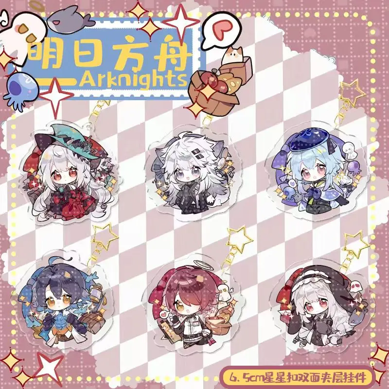 

Arknights Lappland Specter Exusiai Mizuki Cosplay Keychains Pendant Anime Figures Acrylic Key Chain Keyring Badge Brooch Pin