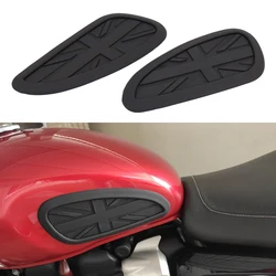 For Royal Enfield Interceptor 650/ T120 T100/ Thruxton 1200 R/ Bobber 1200/ Thunderbird 900 Knee Tank Pad Rubber Stickers