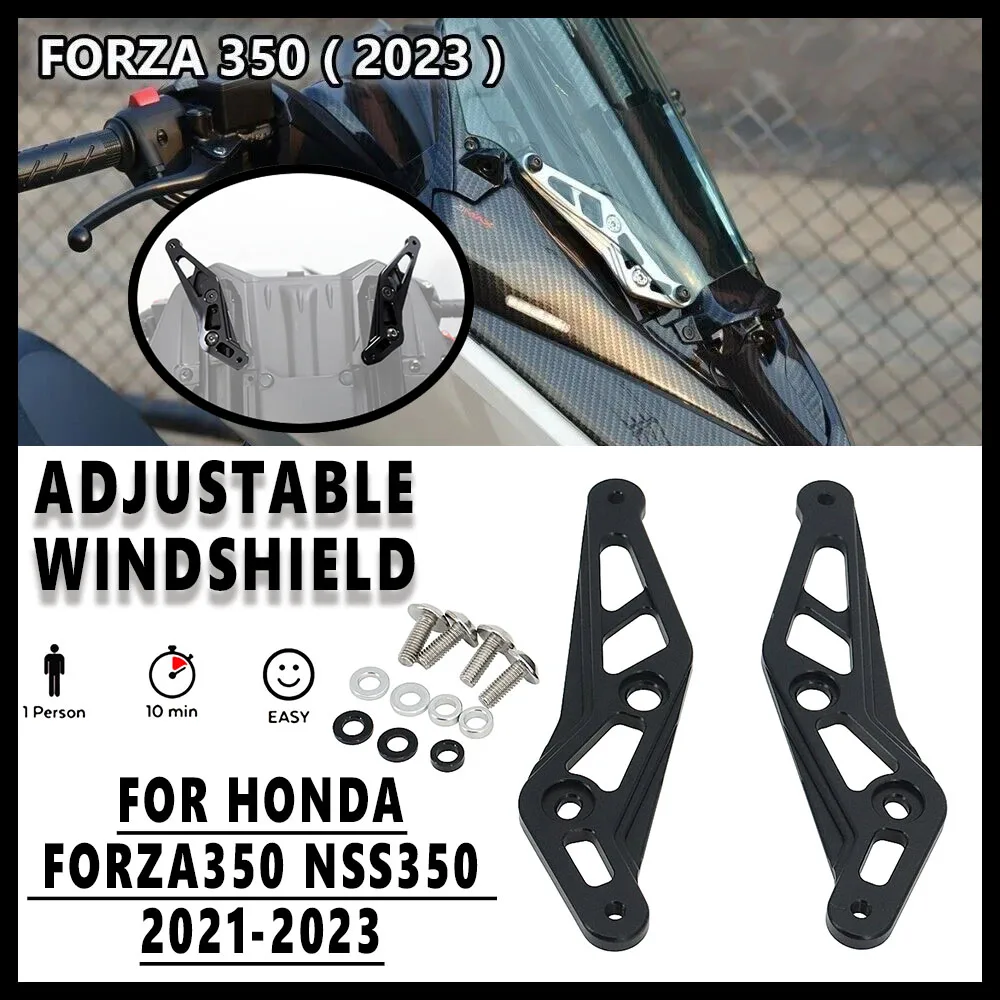 New Motorcycle Accessory Adjustable Windshield Windscreen Support Bracket Holder Kit For Honda NSS350 NSS 350 2021 2022 2023