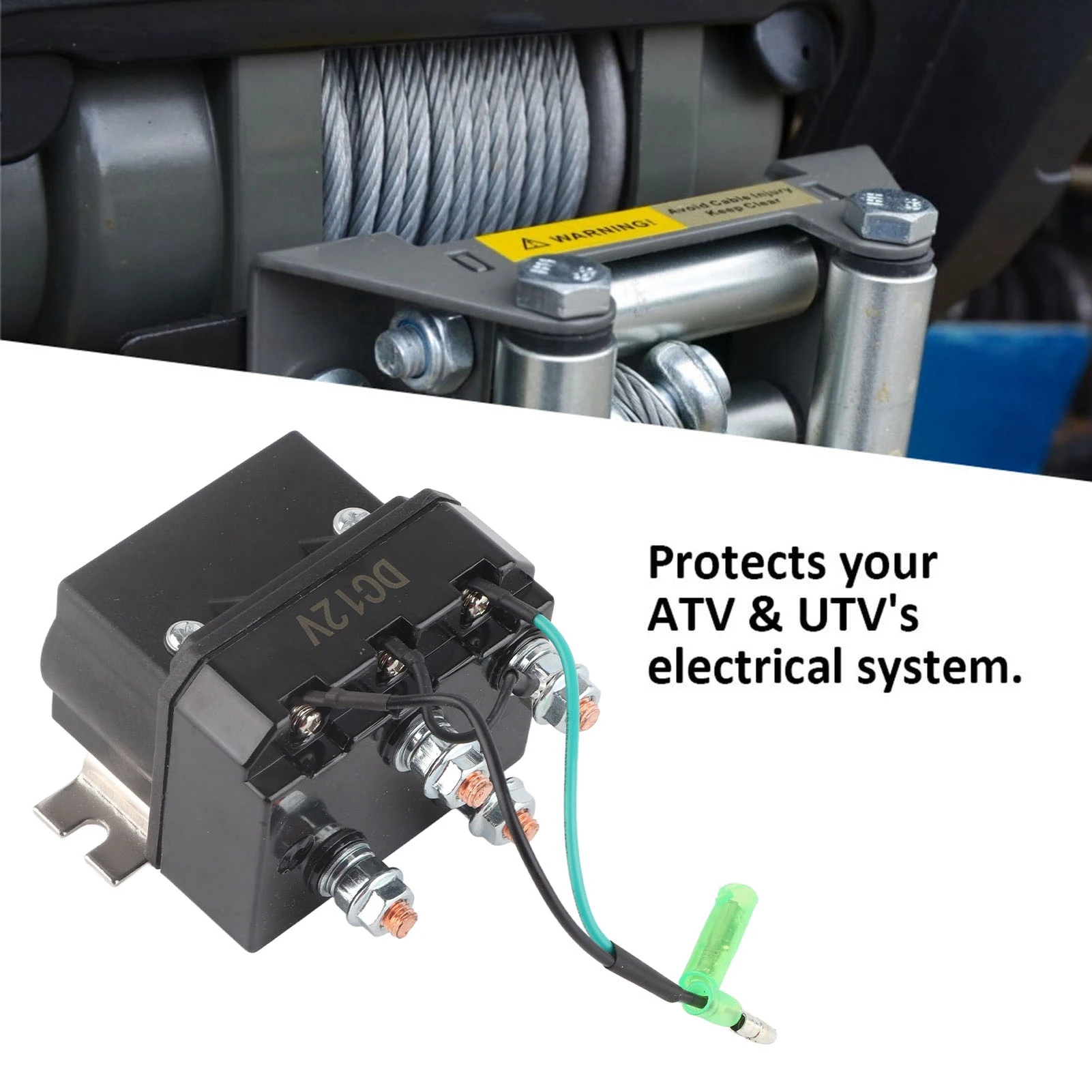 Winch Solenoid Relay Winch Contactor Solenoid Winch Contactor For 1500‑5000lb Winches ATV UTV Winch Contactor Solenoid Relay