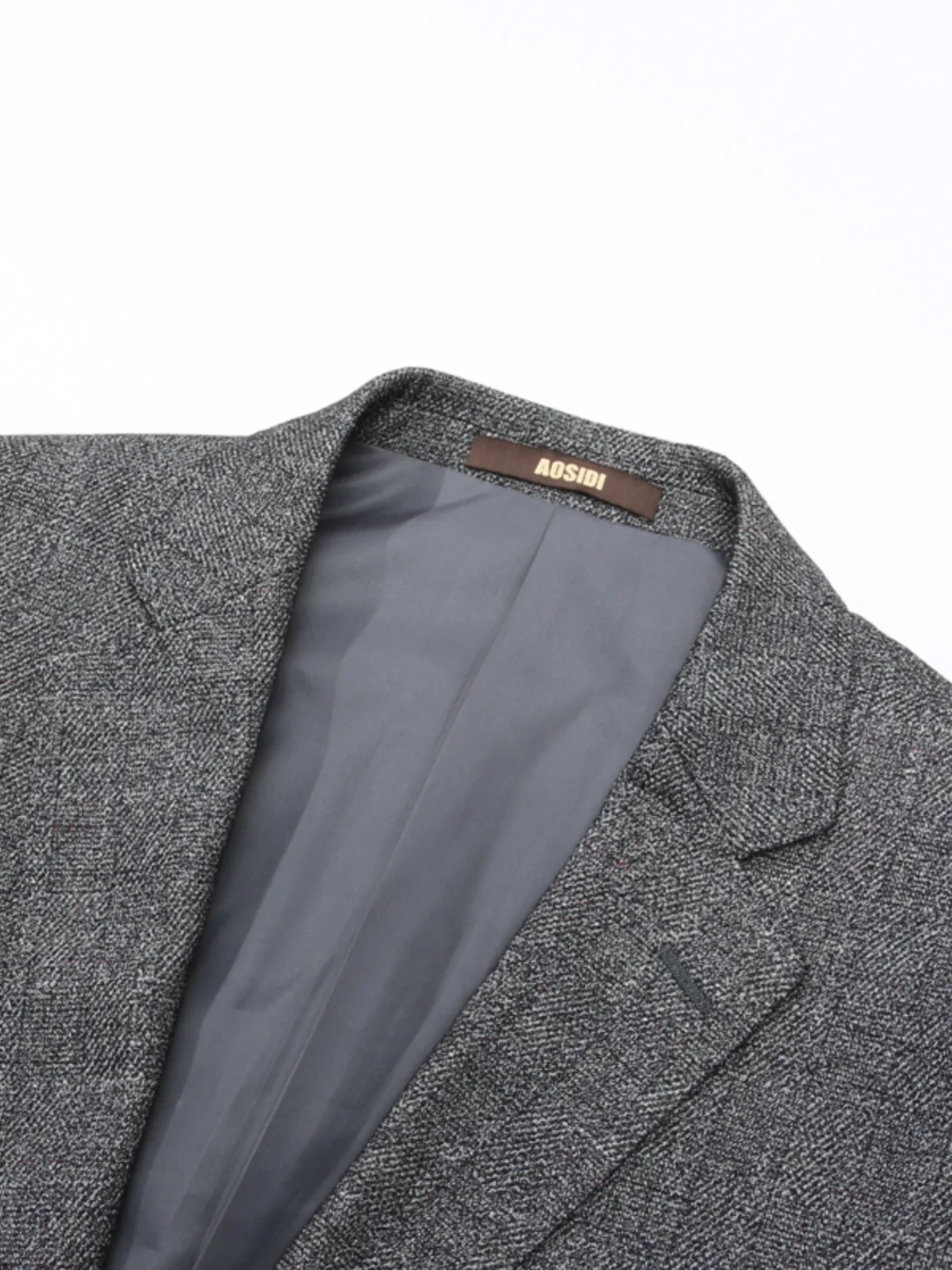 

Classic ey Busin Men's Suit Jaet AS6 Faionable No Split Long Sve Stand Fit Tee Button Front Urban Sle