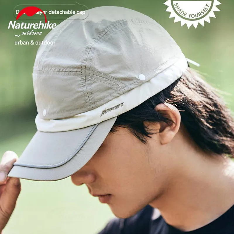 Naturehike Outdoor Folding Fishing Baseball Cap Removable Double Layer Breathable Camping Hiking Trekking Hat Sun Hat Men Women image 5