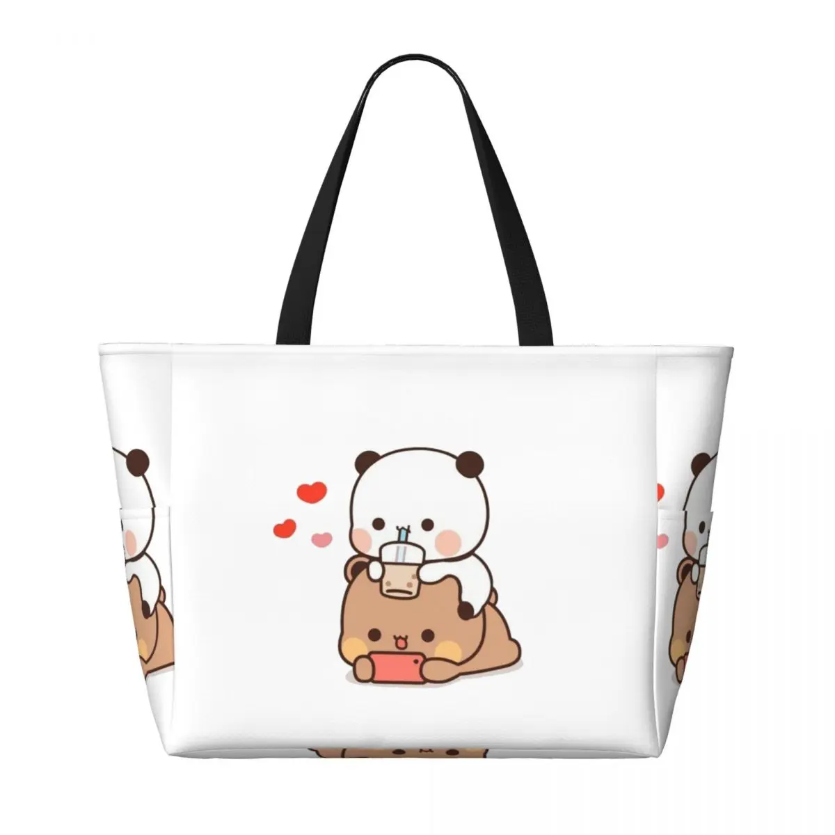 Bear And Panda Bubu Dudu Balloon Beach Tote Bag Sport Gym Yoga Duffle Large Tote Bag Women Travel Bag Fitness bag