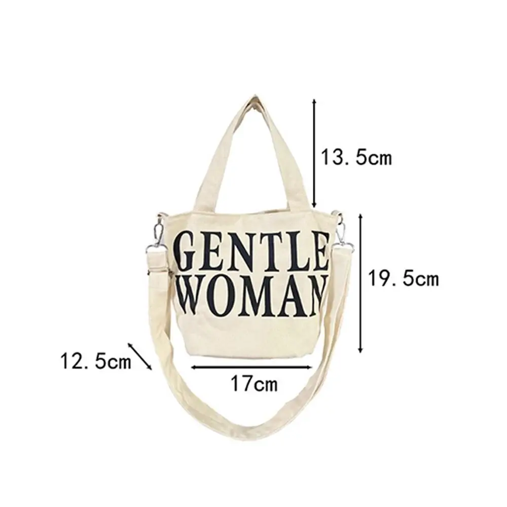 Fashion Canvas Shoulder Bag Casual Large Capacity Gentlewoman Tote Bag Letter Printing Underarm Bag Woman\'s Handbag