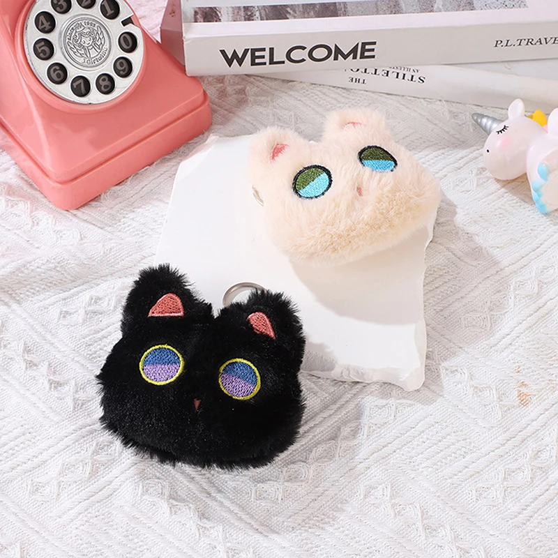 Cute Cat Plush Doll Keychain Cartoon Stuffed Keyring Backpack Pendant Decoration Bag Key Accessories For Couple Gifts