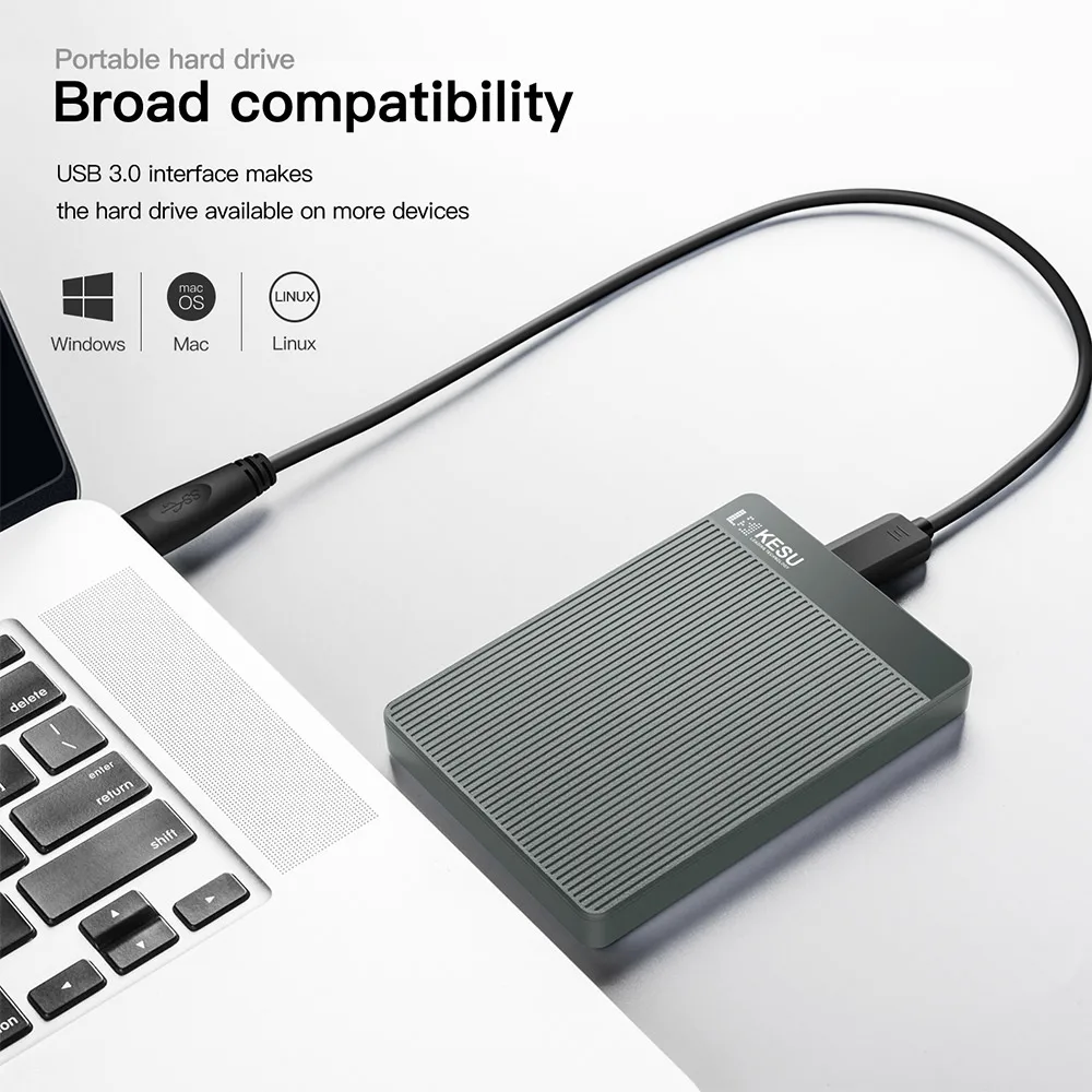 KESU przenośny zewnętrzny dysk twardy 500 gb/1 tb/2 tb pamięć HD USB urządzenie pamięci dysku twardego dysk twardy wymienny komputer stacjonarny Notebook