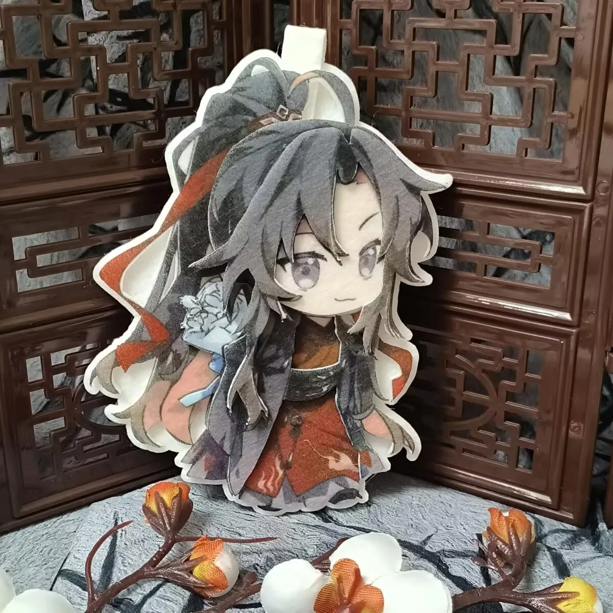 พวงกุญแจกระเป๋าเป้การ์ตูน 2 มิติ น่ารัก ลายโมดาโอ ซูชิ และ หลาน หวังจี เว่ย วูเซียน ทำจากผ้าไม่ถักทอ