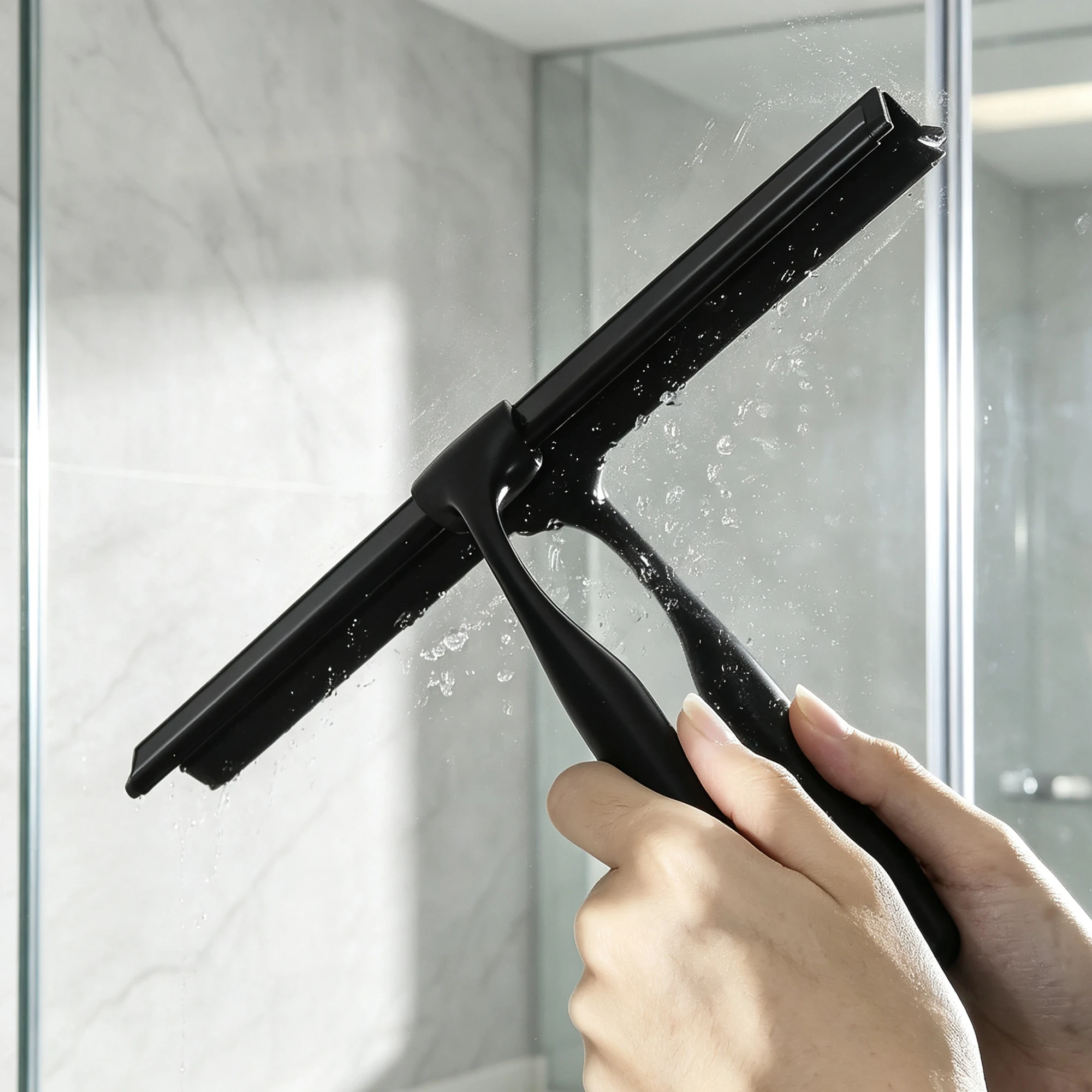 Window Wiper All-purpose Shower Squeegee 10/12/14'' INCH With Adhesive Hook Glass Door Hanger