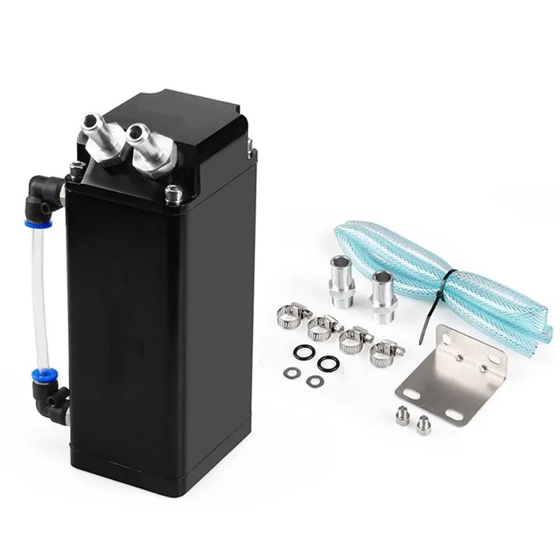 Secondary Waste Oil Recovery Filter Oil Separator Universal Oil Catch Can Kit Accessory Parts-A08Q