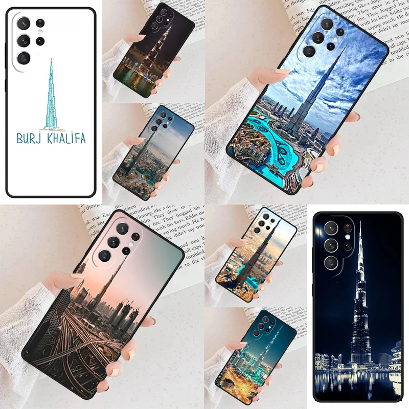 Burj Khalifa Tower building Dubai Phone Case For Samsung Galaxy S24 S23 S22 S21 Ultra S10 Note 10 Pro S20 Plus FE S9 S8 Cover