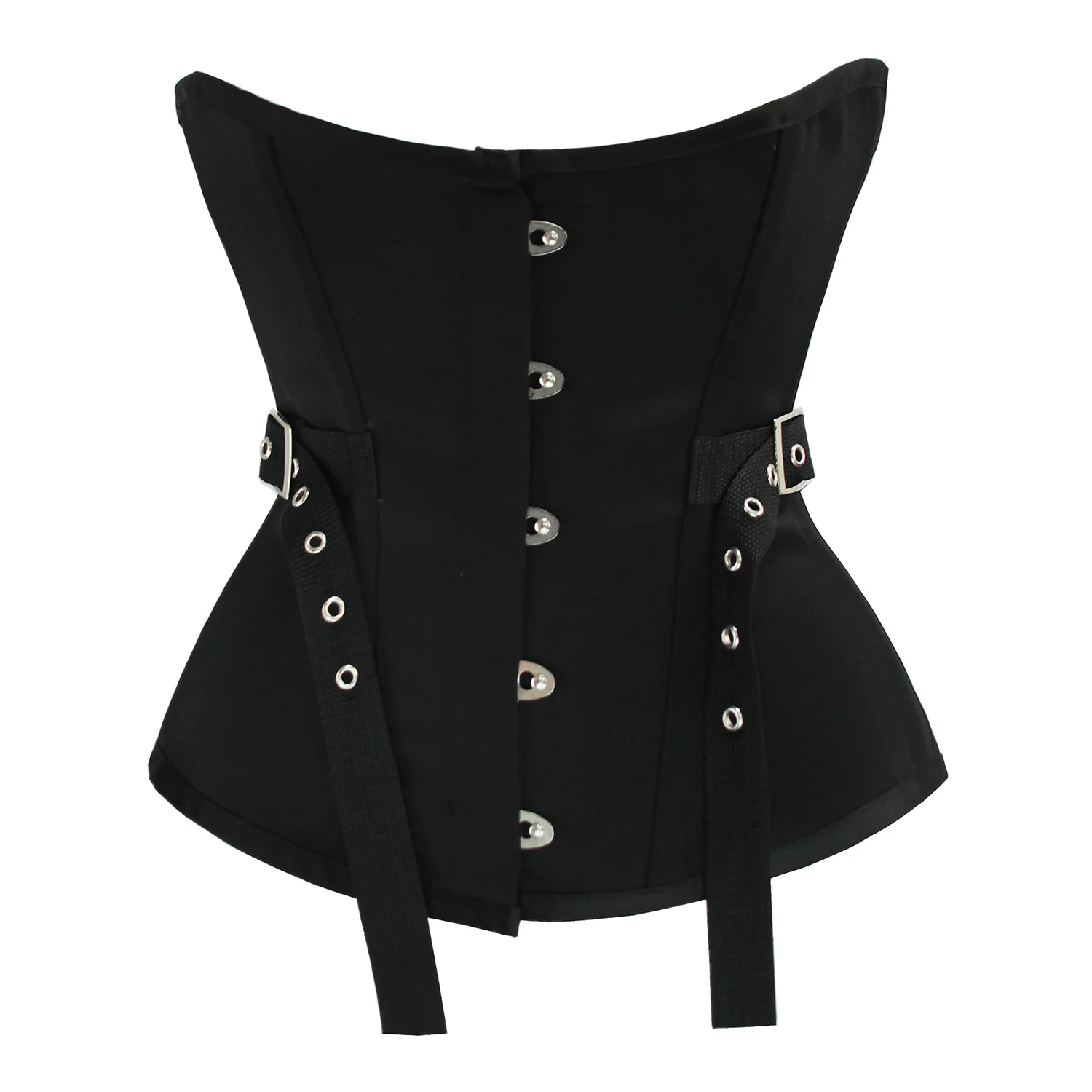 black-punk-casual-style-underbust-corset-adjustable-multi-button-waist-trainer-versatile-shaping-bustier-for-women