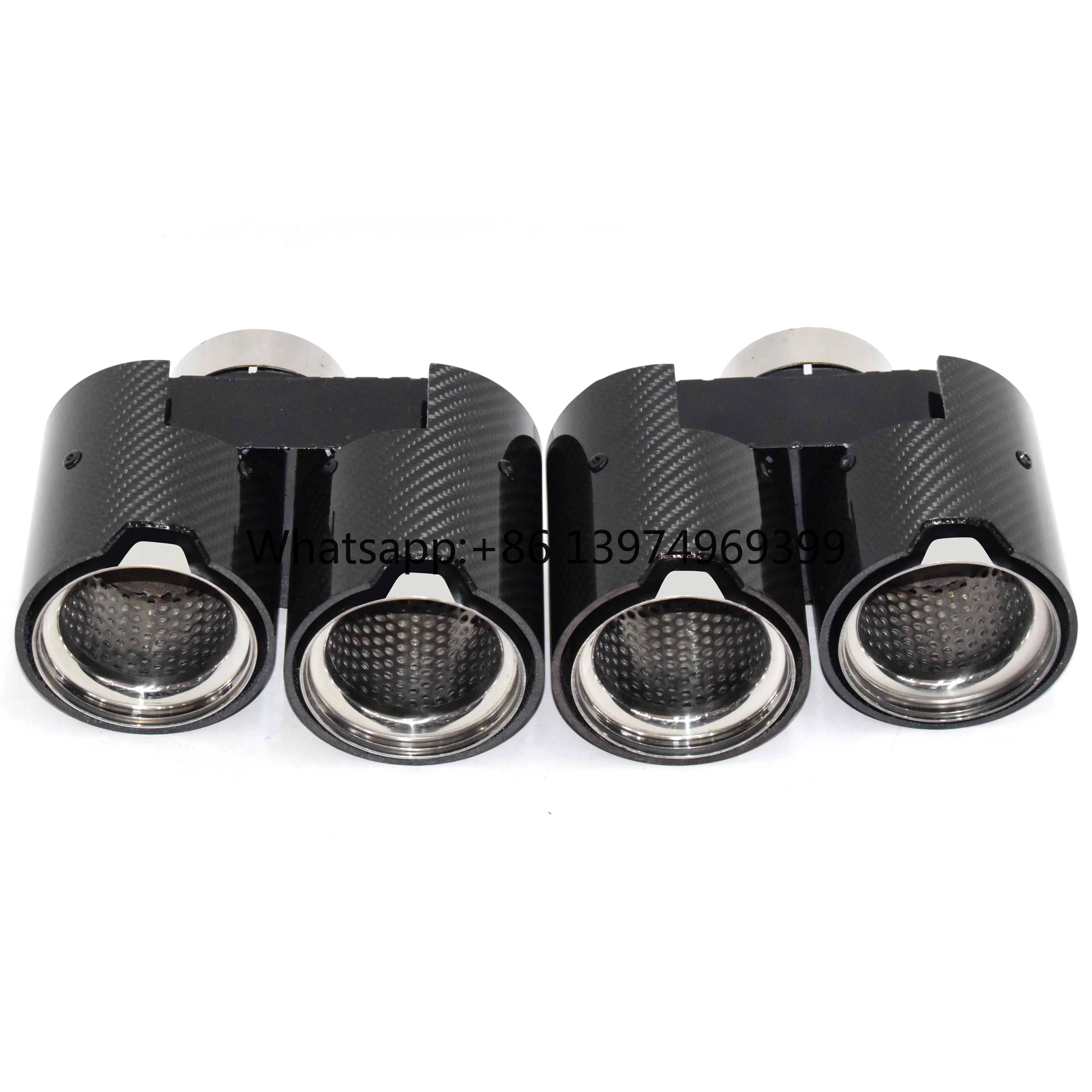 For DEX M Performance Carbon Fiber Silver Exhaust Tip for 3/4 Series G20-G26 320i-430i Exhaust Pipe Muffler Nozzle