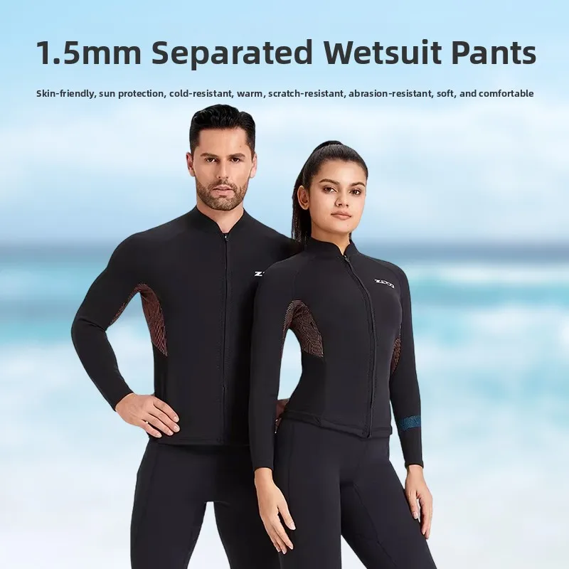thermal-wetsuit-dive-suit-15mm-two-piece-women's-snorkeling-swimming-costume-anti-cold-jellyfish-suit-motorcycle-surfing-sailing