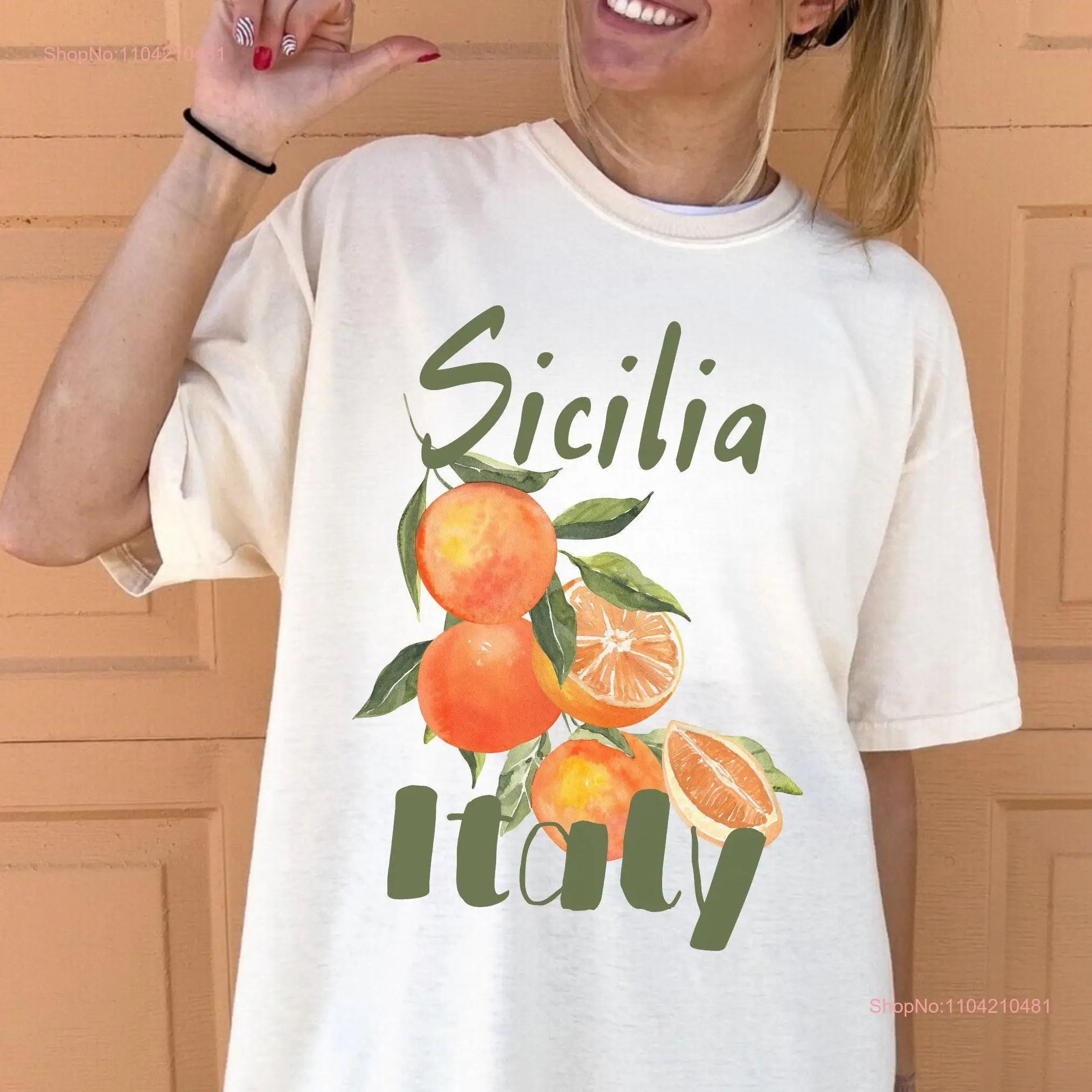 Sizilien-T-Shirt, bequeme Farben, Italien, Reise für den Urlaub, Sizilien-Souvenir vom Liebhaber La Dolce Vita, lange oder kurze Ärmel