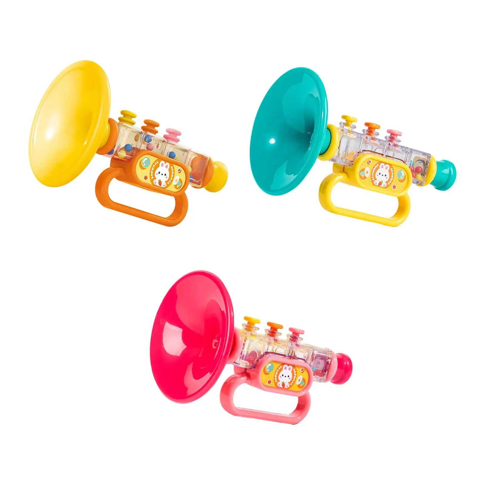 Toy for Children Blowing Trumpet Kids Musical Instrument Educational Science Classic Game Cute Cartoon Design for Boys Girls