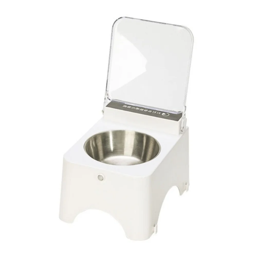 

Dust-proof Smart Cat Bowl Protect Neck Flip Automatic Cat Food Dispenser Raised Detachable Infrared Sensor Pet Feeder Camping