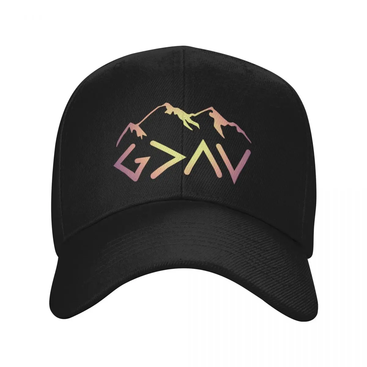 

Copy of God is Greater than the Highs and Lows; Ups and Downs - Gradient Baseball Cap Beach Bag Women Caps Men's